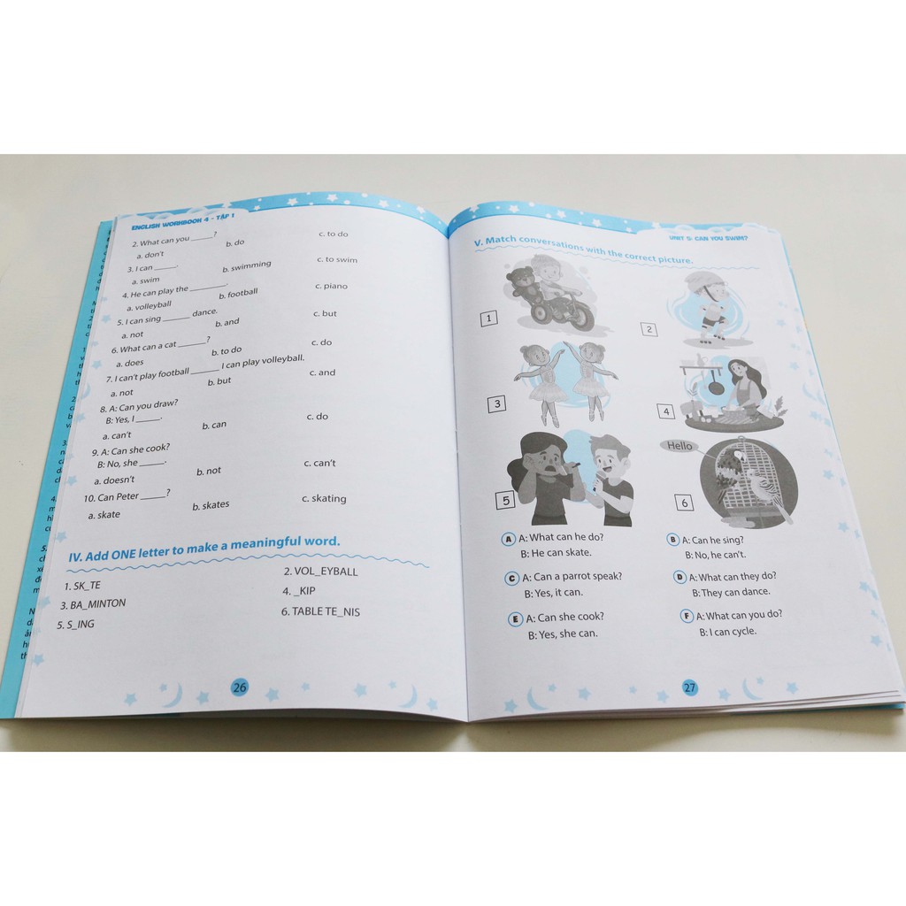 Sách - Bài Tập Bổ Trợ Luyện Viết Tiếng Anh - English Workbook Lớp 4 Tập 1