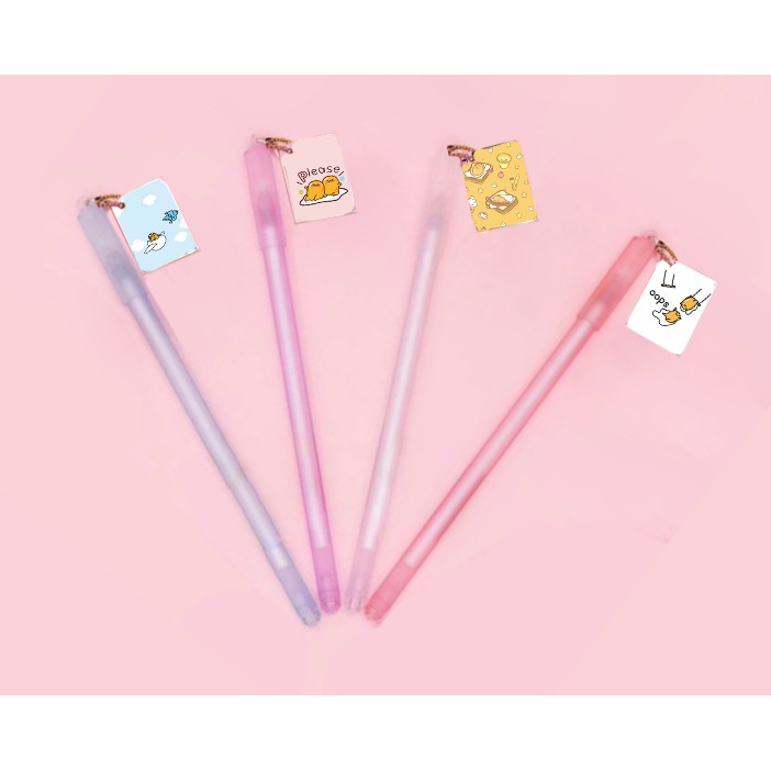 Bút trứng lười sổ treo BST20 bút gudetama gel viết cute thần tượng hoạt hình