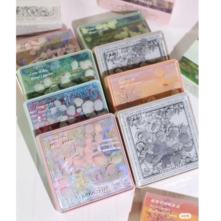 Bảng Phấn Mắt 9 Ô GOGO TALES Hoa Cẩm Tú Cầu Secret Garden GT289 - GOGO TALES