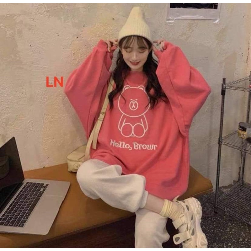 Áo nỉ bo gấu hello LN11