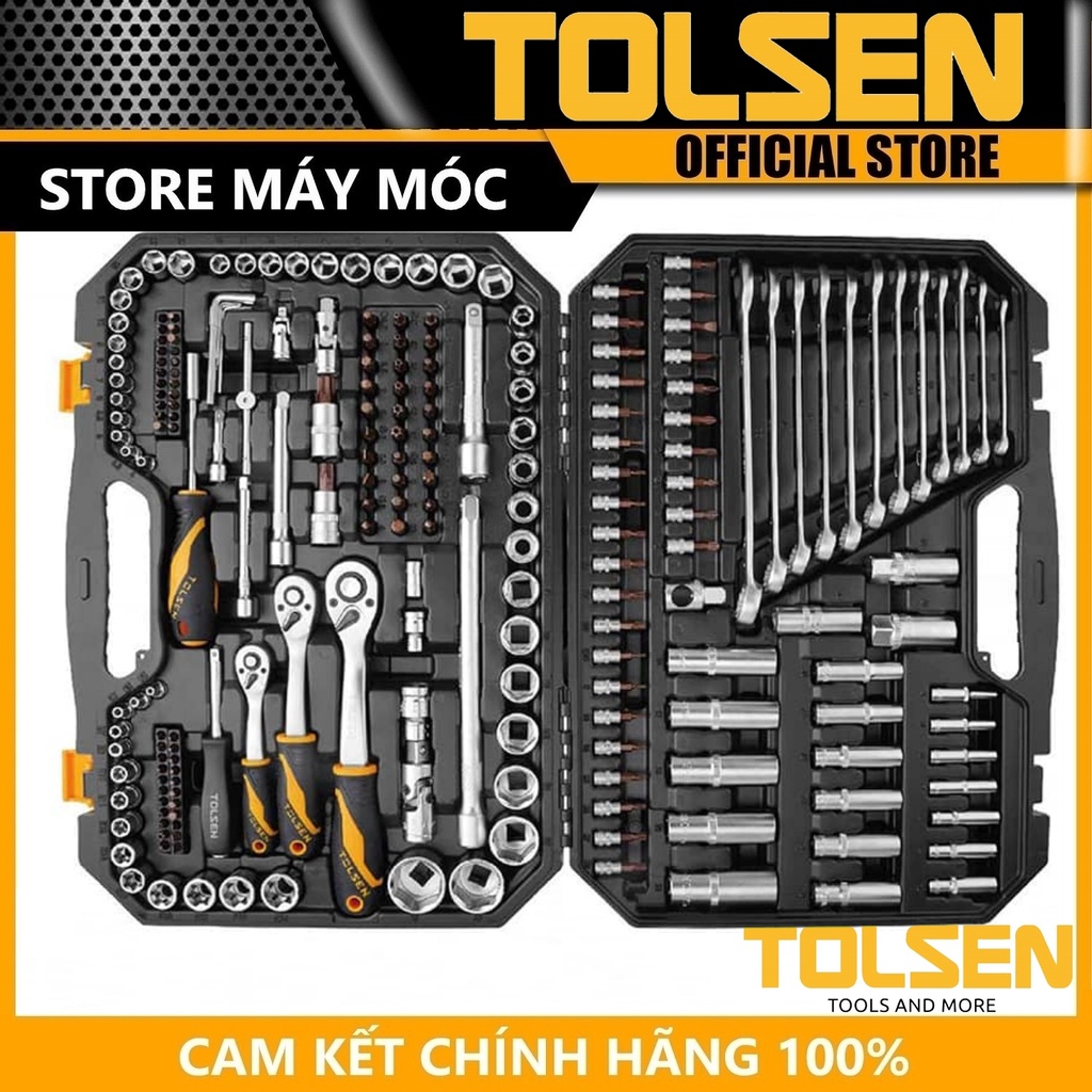 BỘ DỤNG CỤ MỞ BULONG 216 MÓN TOLSEN 15147 - HÀNG CHÍNH HÃNG