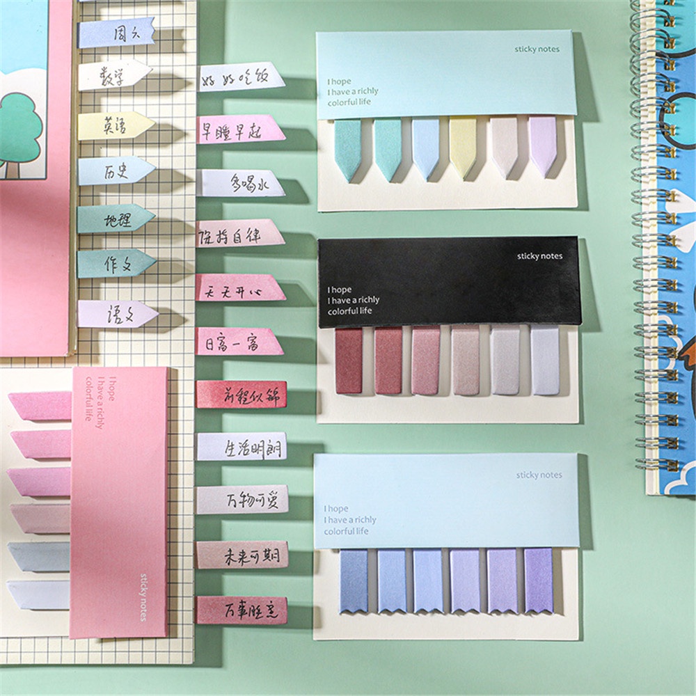Bộ 120 /200 Giấy Dán Ghi Chú Nhiều Màu Sắc Cho Học Sinh/Văn Phòng