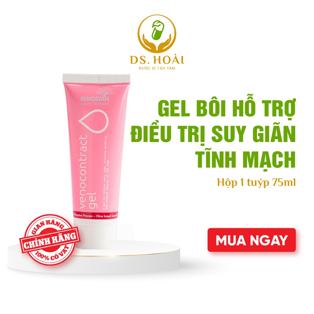 Venocontract Gel-Hỗ trợ điều trị các triệu chứng phổ biến do suy giãn tĩnh mạch, Vớ Giãn Tĩnh mạch, Gối