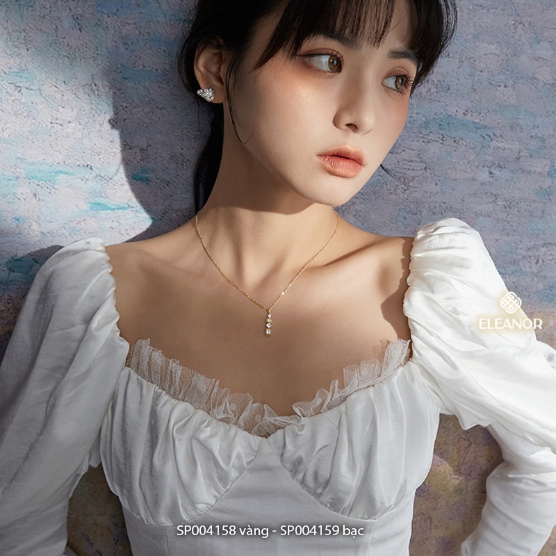 Dây chuyền nữ bạc 925 Eleanor Accessories đính đá phụ kiện trang sức dễ thương xinh xắn