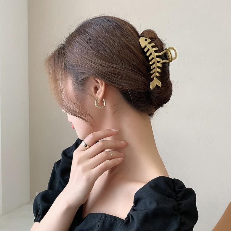 Kẹp Tóc Càng Cua SOLANO Kẹp Tóc Hàn Quốc Hình Xương Cá Thời Trang Xinh Xắn Dành Cho Nữ FA-001279