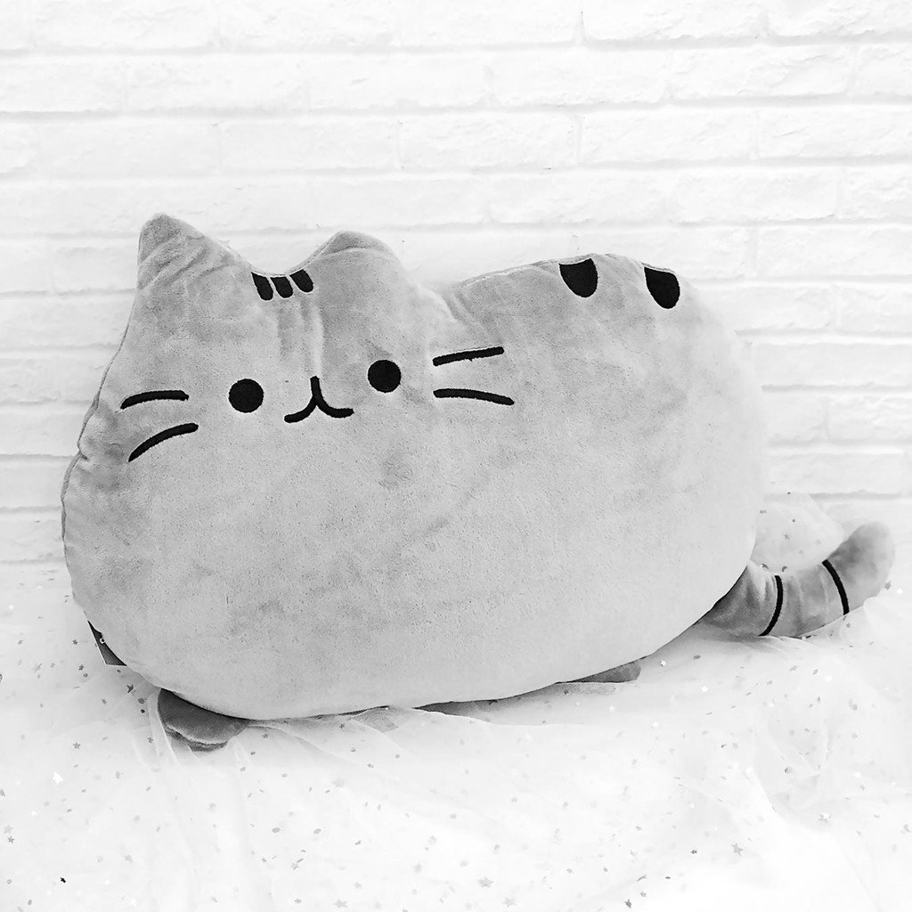 Gấu bông Gối ôm Gối tựa lưng hình mèo pusheen siêu dễ thương (25cm--&gt;50cm)