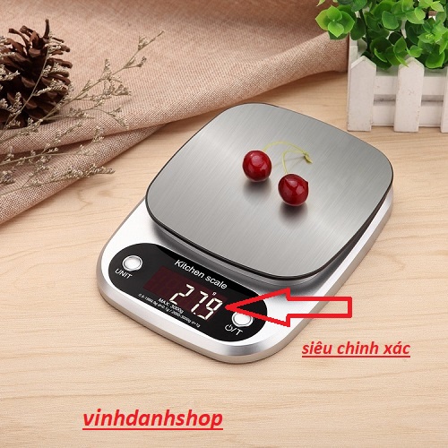 [ HÀNG CHUẨN LOẠI 1 ] Cân điện tử nhà bếp, chính xác, 3kgLàm Bánh Độ Chính Xác Cao Tặng Kèm 2 Pin AAA