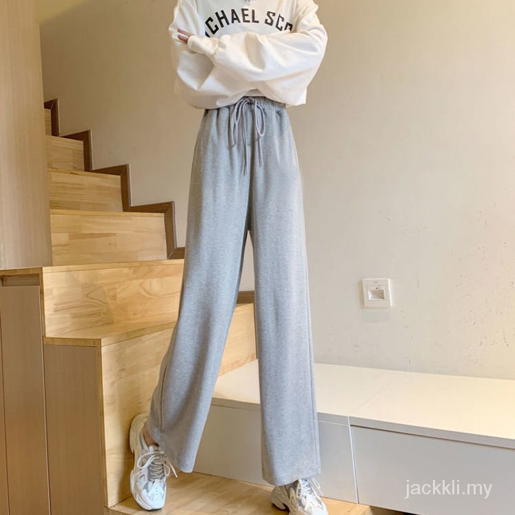 quần ống rộng Màu Xám Phong Cách Hàn Quốc Thời Trang Cho Nữ 2021 | BigBuy360 - bigbuy360.vn