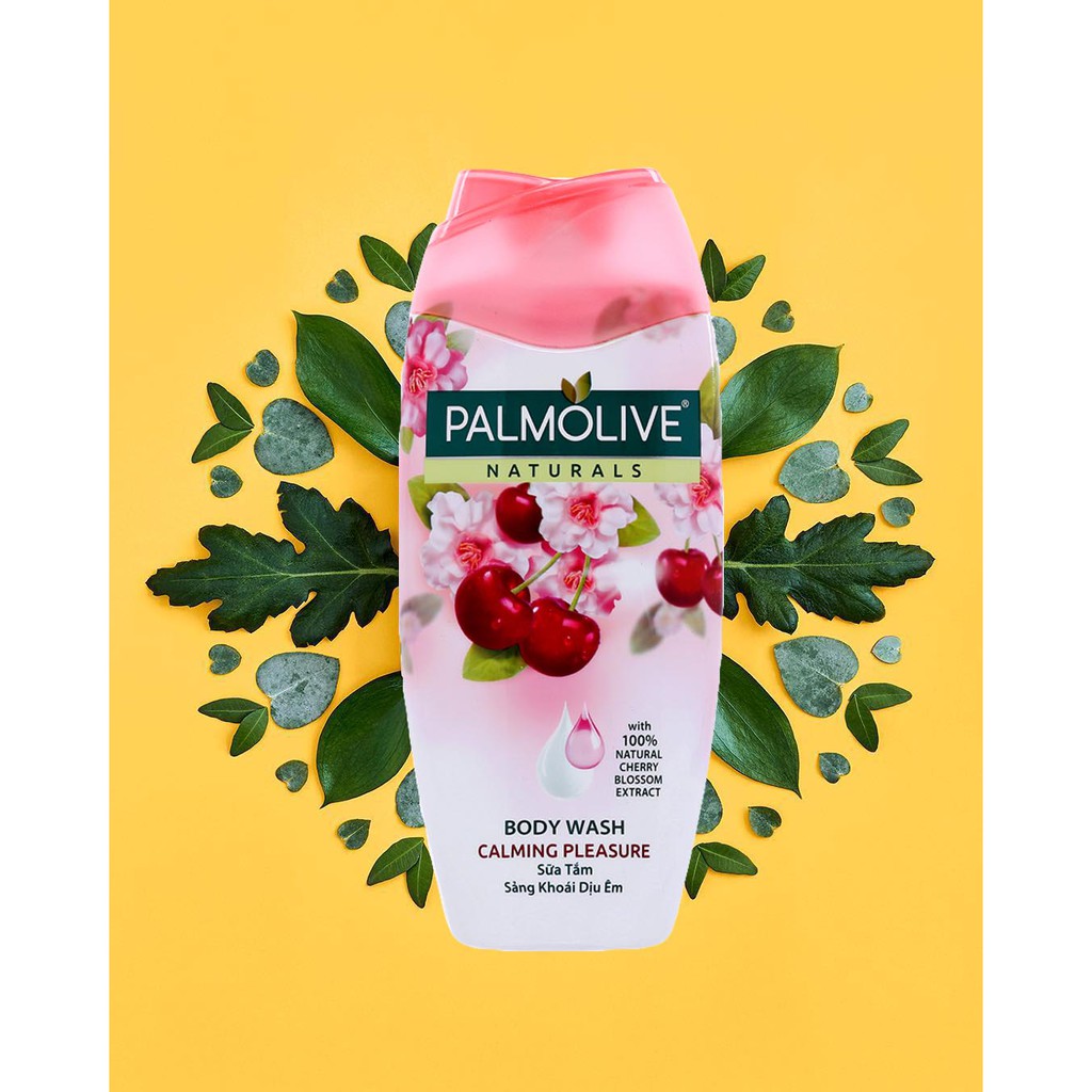 Sữa Tắm Palmolive Naturals Hoa Anh Đào Sảng Khoái Dịu Êm 200g