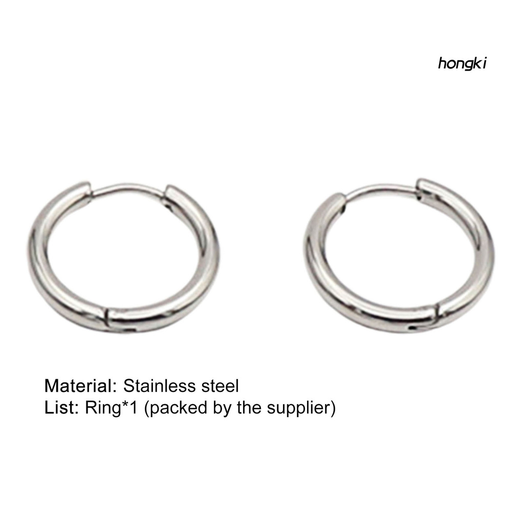 Bông tai dáng tròn đơn giản cho nam và nữ