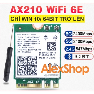 Mua Card AX210 / Ax200 / Ax201 Wifi 6E/WiFi6 3000M Bluetooth 5.2/ 5.0 Khe Cắm m2 Thích Hơp cho PC Laptop