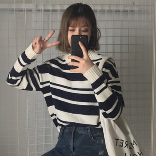 Áo len nữ kẻ sọc ngang