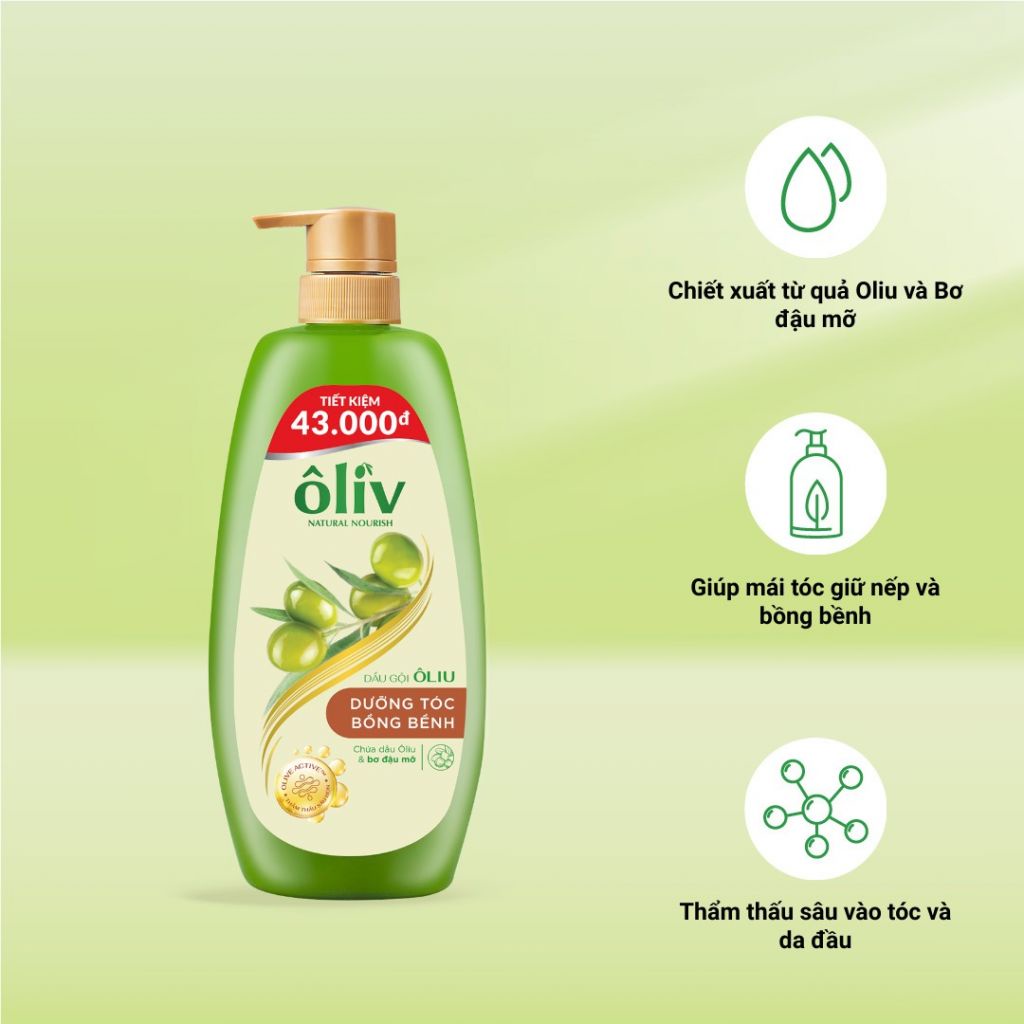 Dầu Gội Ôliv Chắc Khỏe và Bồng Bềnh 1 Lít