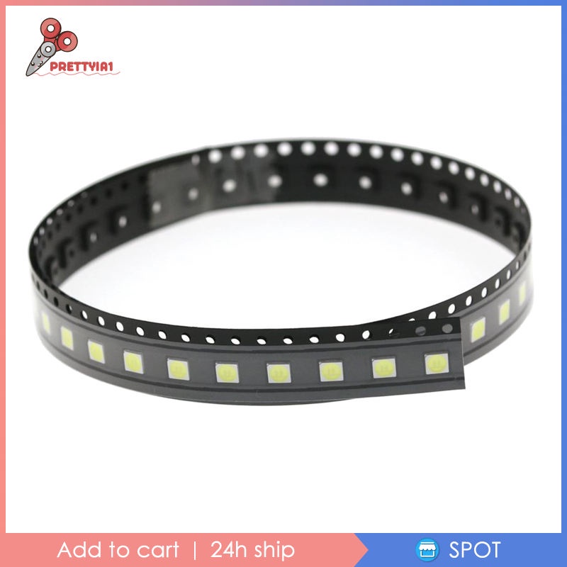 [Prettyia1] Set 100 Đèn LED Diode 3535 SMD Màu Trắng Lạnh 3V