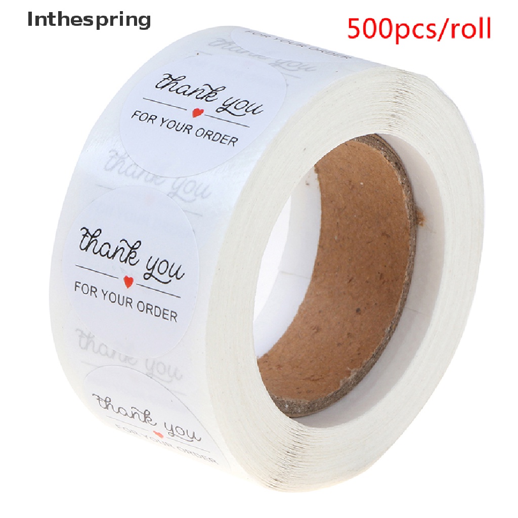 Bộ 500 Miếng Dán &quot;THANK YOU FOR YOUR ORDER&quot; Trang Trí