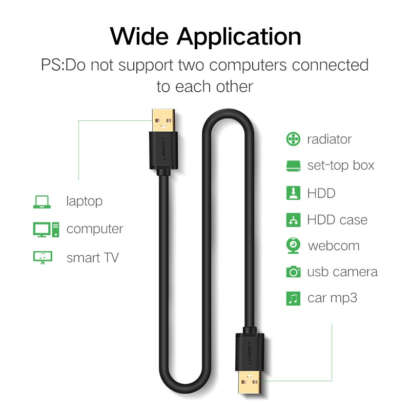 Dây cáp chuyển đổi UGREEN USB 2.0 sang USB Type A Ugreen cho ổ cứng Webcom