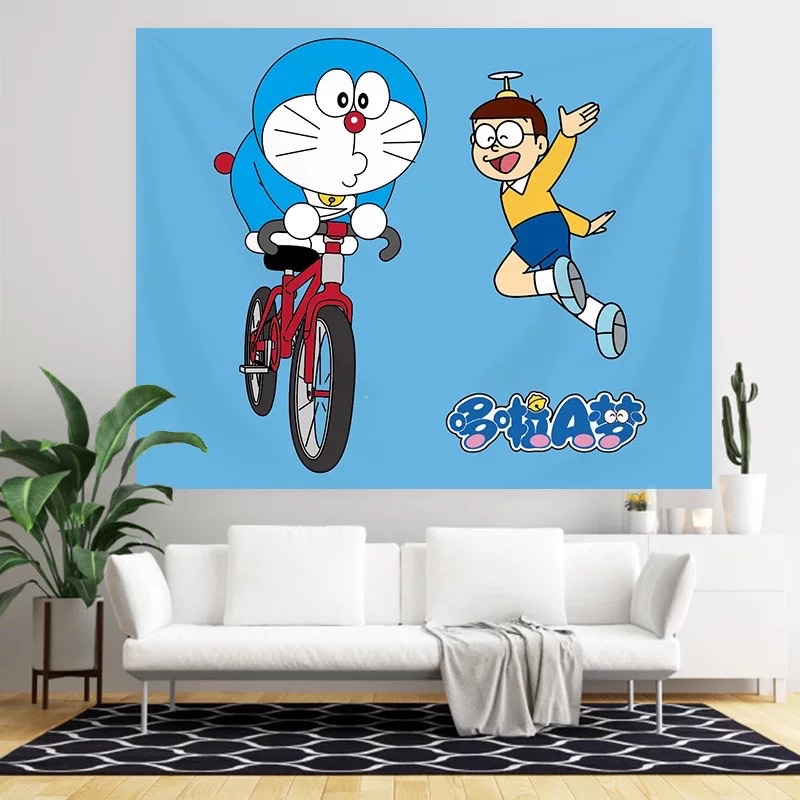 Tranh vải treo tường hoạt hình Doraemon nhiều mẫu xinh xắn