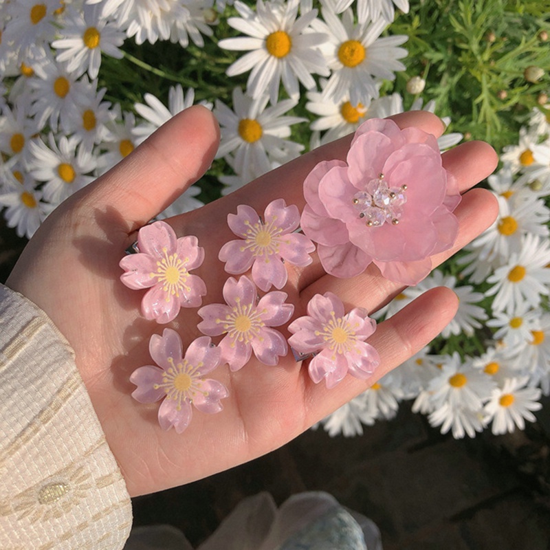 Set 5 Kẹp Tóc Hình Hoa Anh Đào Thời Trang Cho Nữ