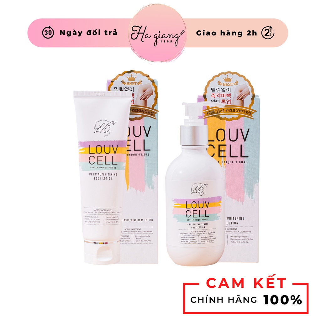 Sữa dưỡng thể trắng da Body Louv Cell Lotion SPF 5 làm trắng da, làm giảm các vết thâm