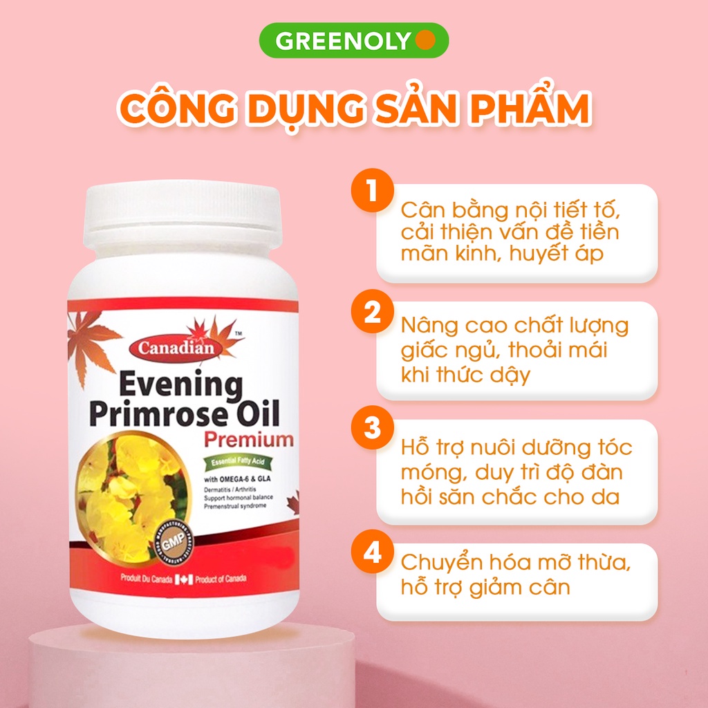 Tinh dầu hoa anh thảo David Health Evening Primrose Oil 200 viên hỗ trợ