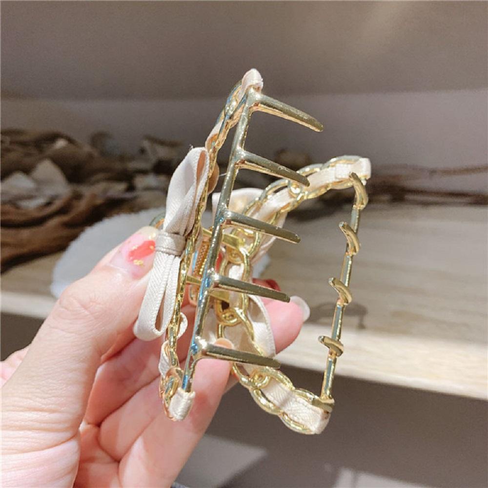 Kẹp Tóc Nhỏ Hình Nơ Lấp Lánh Bằng Hợp Kim Cho Nữ