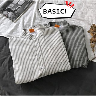 Áo sơ mi dài tay sọc caro nam nữ
