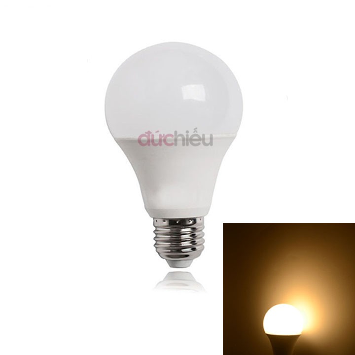 Bóng đèn LED bulb tròn 3w chống nước đuôi E27 ( ánh sáng vàng )