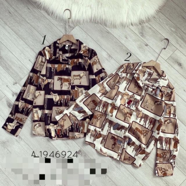 Áo Sơ Mi Nữ Lụa hàn Kiểu hoạ tiết 3D dài tay ulzzang vintage hàn quốc cao cấp