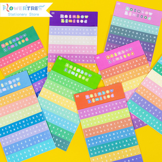 Bộ 2 Sticker Flowertree Hình Chữ Cái Và Số Dùng Trang Trí Sổ Lưu Niệm