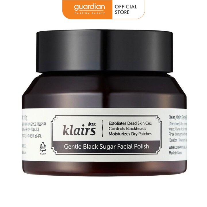 [Hot] Tẩy Da Chết Dear Klairs Gentle Black Sugar Facial Polish Dưỡng Ẩm, Sáng Da &amp; Chống Lão Hóa 110g