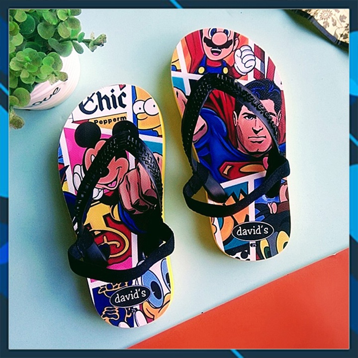 Dép kẹp bé 👦FREESHIP👦 có size nhỏ hình Siêu Nhân xinh xắn có dây hậu mềm nhẹ.