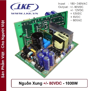 Mạch nguồn xung 1000w 80v đôi