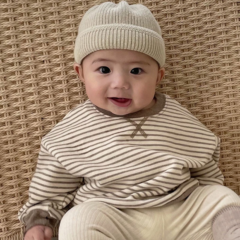 Áo Sweater Kẻ Sọc Phong Cách Thời Trang Hàn Quốc Mới Cho Bé