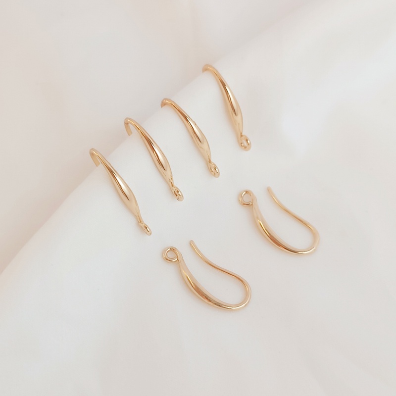 Khuyên Tai Móc diy Bán Nguyệt Mạ Vàng 14K Bóng Bán Nguyệt diy