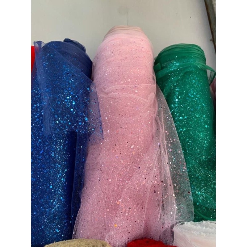 Đầm dự tiệc công chúa tay dài lưới kim tuyến TRIPBLE T DRESS - size M/L - MS138Y