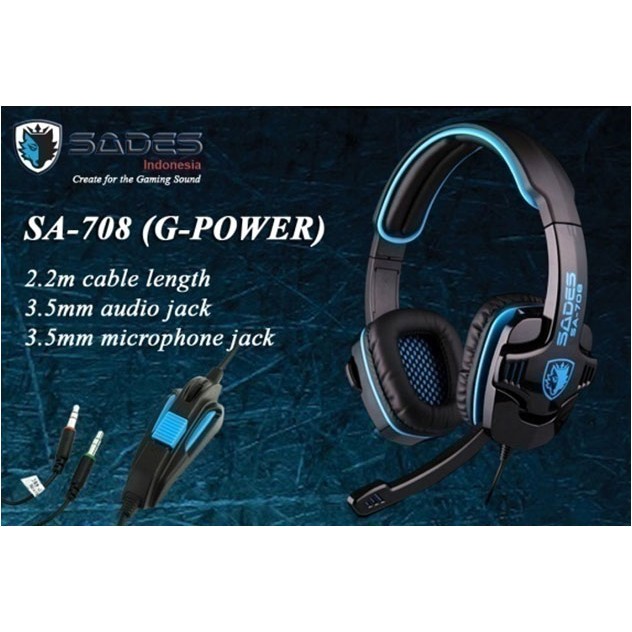 Tai Nghe Gaming Hiệu Sades Gpower Sa-708 Sa708 Sa 708