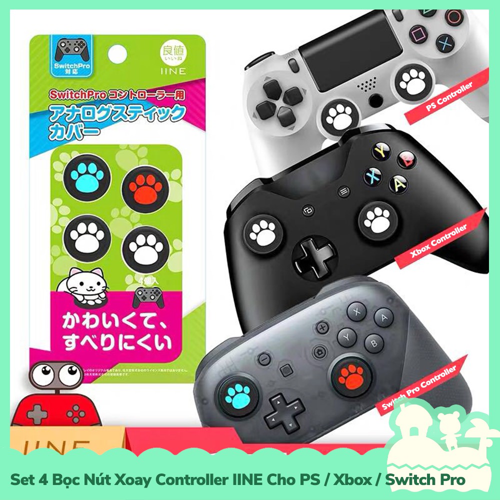 [Sẵn VN - NowShip] IINE Set 4 Bọc Nút Cần Xoay Analog Cho Tay Cầm Game Controller PS Play Station / Switch Pro / Xbox