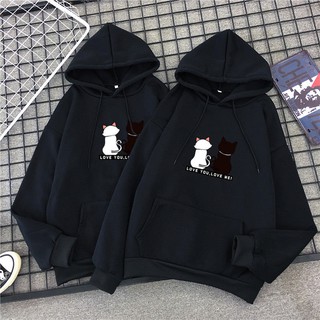 Áo hoodie form rộng phong cách hàn quốc cho cặp đôi