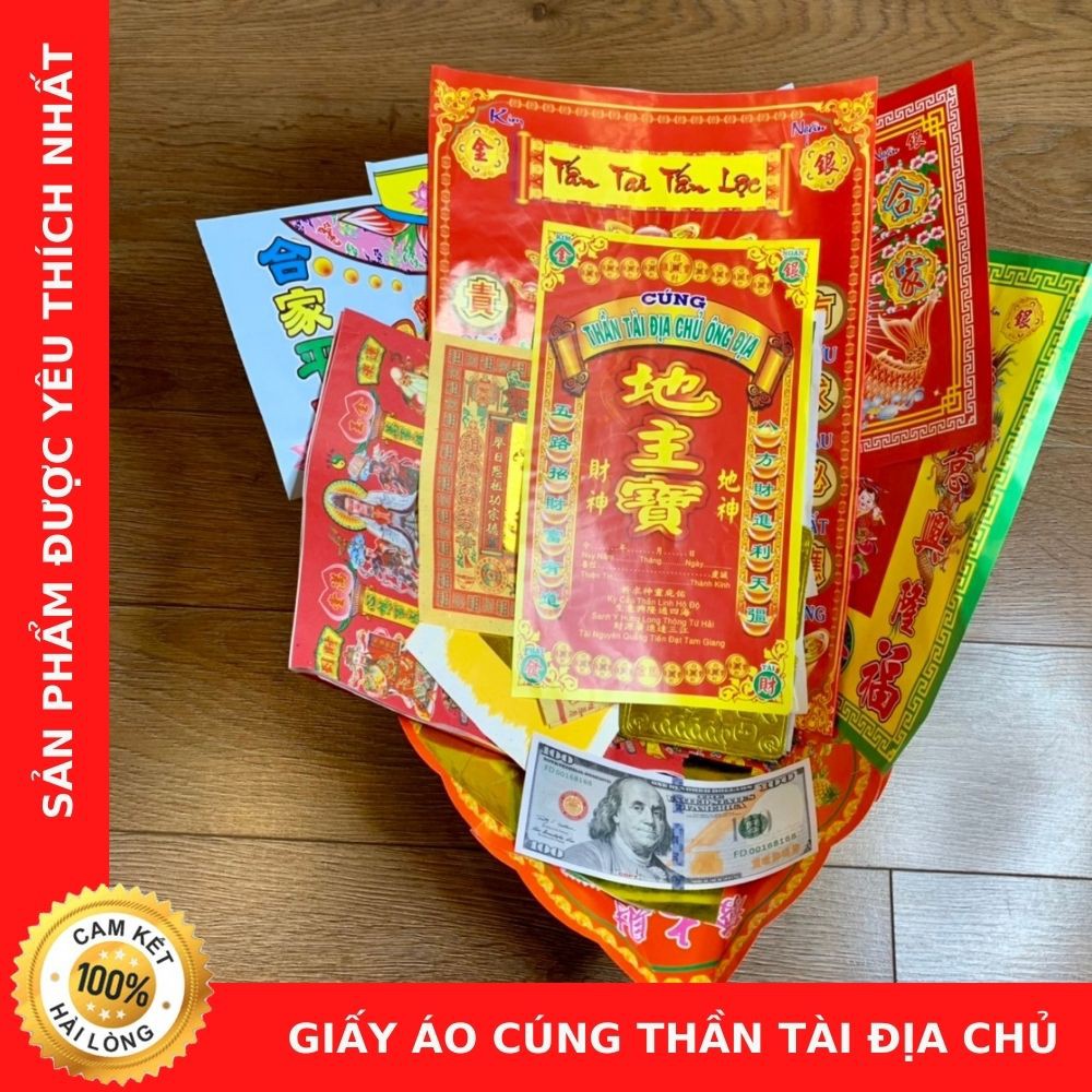 Giấy Áo Cúng Thần Tài Địa Chủ - Cửa Hàng Vàng Mã Chú Sa Di Hoan Hỉ