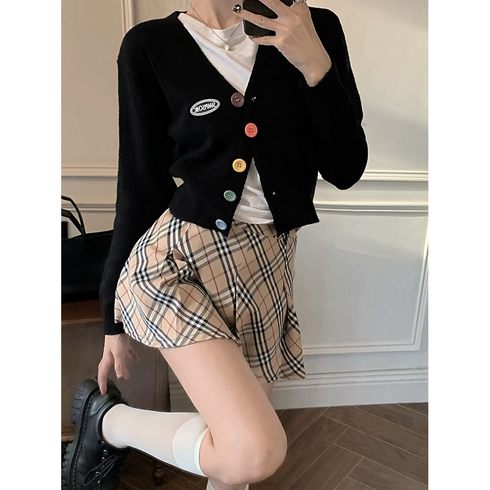 Áo khoác len cardigan dáng rộng thời trang cho nữ