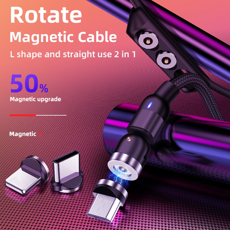 Cáp sạc nam châm đầu tròn cho điện thoại Android