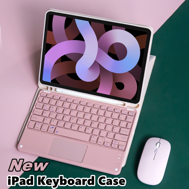 Nixxos Bao Da Có Bàn Phím Không Dây Cho Ipad Trackpad 10.2'' Ipad 7Th/8Th/9Th Gen 10.9'' Air 4/ Air 5 2021/2020 Pro 11