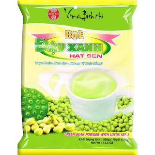 Bột đậu xanh hạt sen có đường Bích Chi 350g - Bột đậu pha sẵn uống liền tiện dụng bổ dưỡng Vina Bichchi