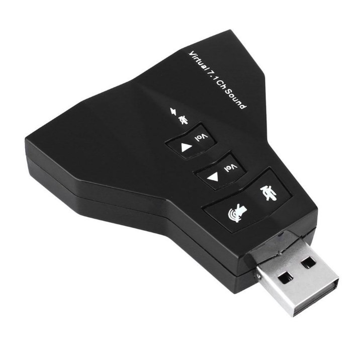 Usb Ra Âm Thanh 3D Virtual 7.1 Phi Thuyền 4 Cổng (Đen)