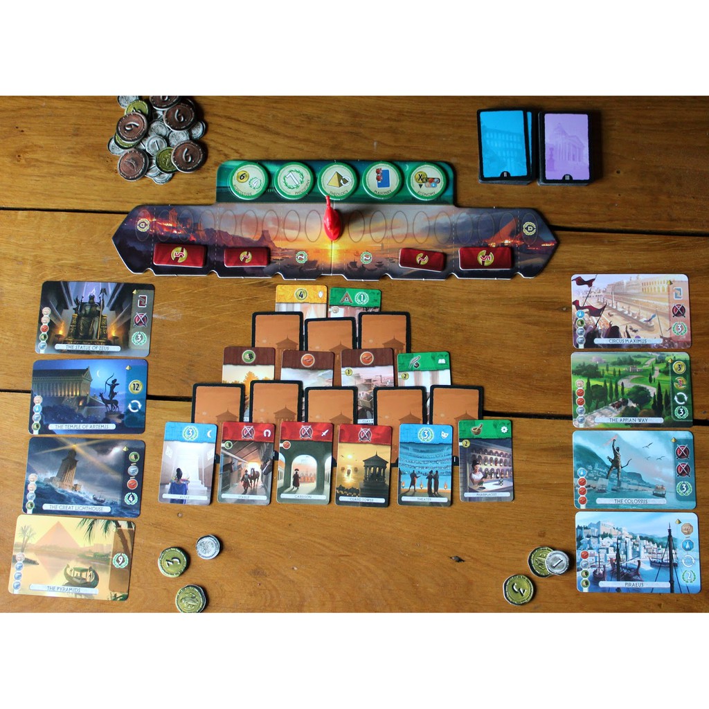 TRÒ CHƠI BOARDGAME 7 WONDERS DUEL - PHIÊN BẢN 2 NGƯỜI -PHIÊN BẢNG TIẾNG ANH