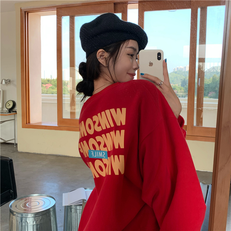 Áo Tay Dài Dáng Rộng Thời Trang Phong Cách Hàn Quốc Xinh Xắn Cho Nữ