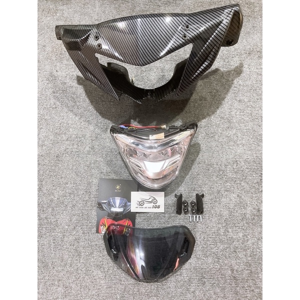 ZHI.PAT 135GP - Đèn LED 2 tầng xe Exciter 2005 - 2010 Hàng chính hãng MỚI - tặng kèm ốp đèn , móc khoá và kính chắn gió