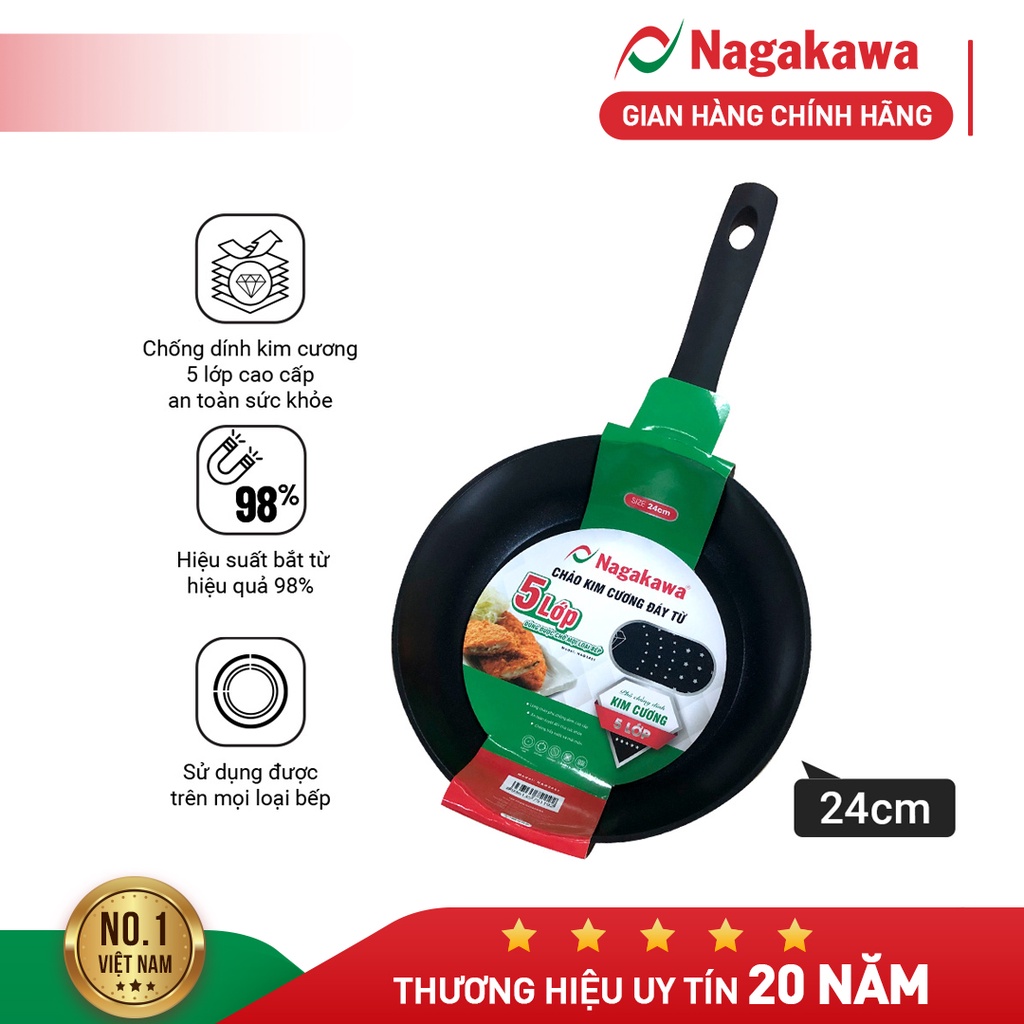 Chảo kim cương đáy từ Nagakawa NAG2451