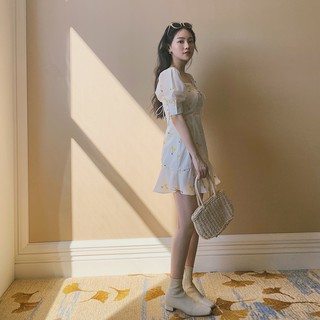 Đầm hoa chanh vàng( Có sẵn size S)