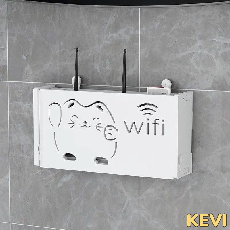 Kệ treo wifi hình con mèo thương hiệu Kevi